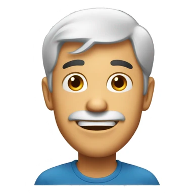 Smiling Italian man have a surprised sticker