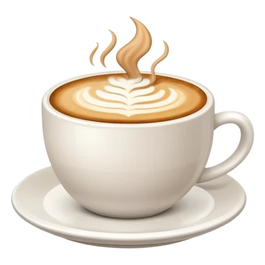 Cappuccino in big white cup without a face on it sticker