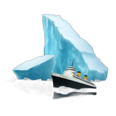 Iceberg got broken by titanic sticker