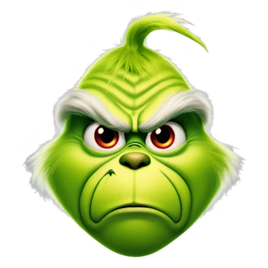 The grinch, with red clothes and angry face  sticker