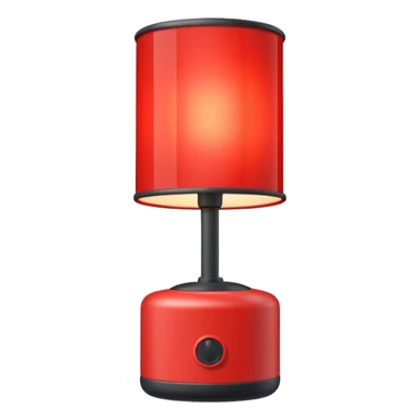 1980s red lighting lamp sticker