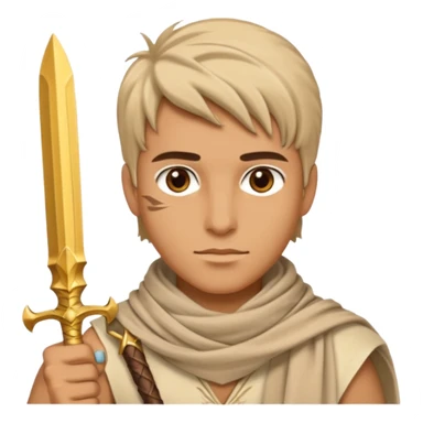 Desert Prince – sand scarf + gold dagger,Golden Princes. sticker