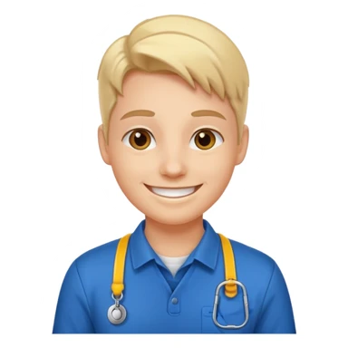 Employee with Lanyards sticker