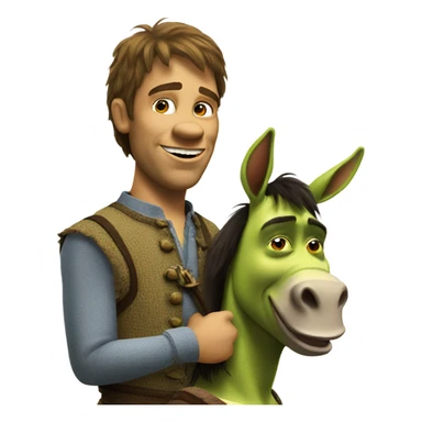 Shrek with donkey sticker