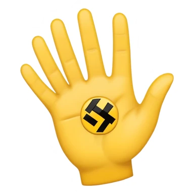 Nazi emoji with one hand which is up sticker