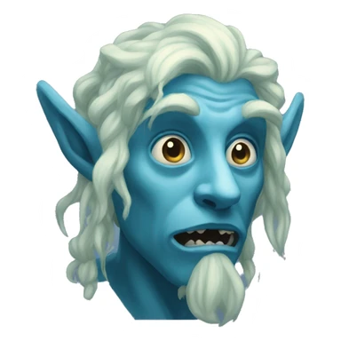 surprised stunned, firbolg spectral giant blue sticker
