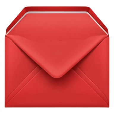 red greeting card with envelope sticker