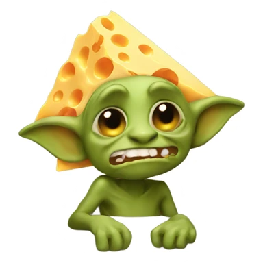 Cheddar cheese goblin  sticker