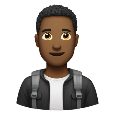 guy with a midde part  sticker