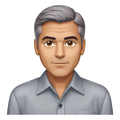 george clooney cartoon wearing shirt sticker