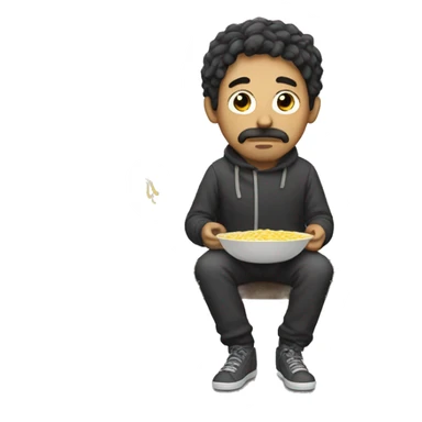 A lonely man with noodle sticker