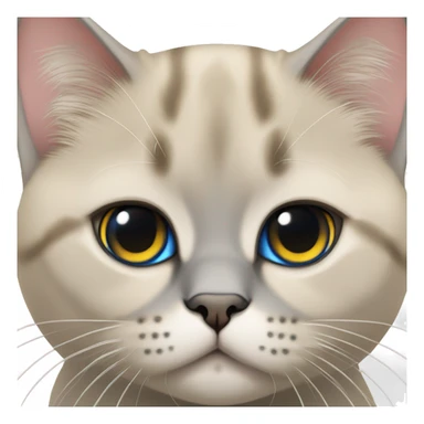 British shorthair cat golden with blue eyes sticker