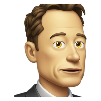 Elon musk as a simpson  sticker