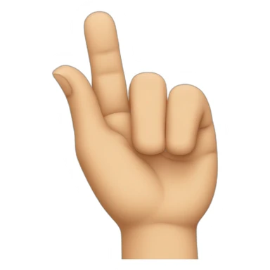 The two hands side by side with just the middle and index fingers raised. sticker