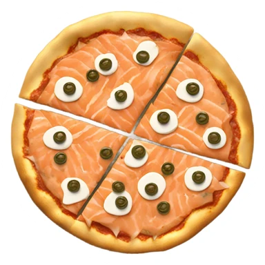 a salmon pizza  sticker