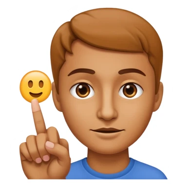 A classic emoji nose, no face, with a pointer finger touching the tip of it, combine these two 👆🏼👃🏼 sticker