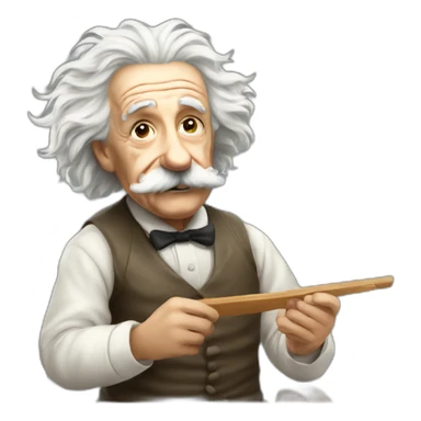 Einstein haciendo una peineta sticker