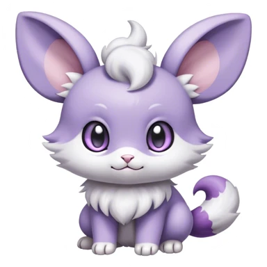 Minccino-Espurr-creature-hybrid sticker