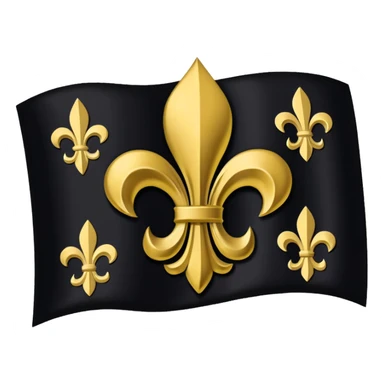 State of Louisiana black with gold fleur di lis inside  sticker