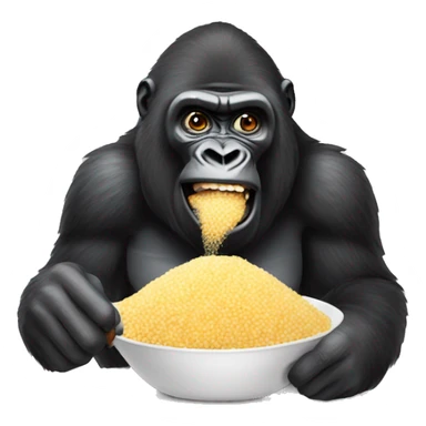 Gorilla eating a couscous  sticker