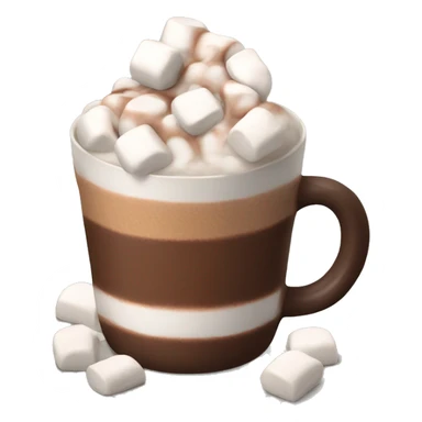 Cup of hot chocolate with marshmallows  sticker