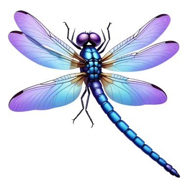 Purple dragon fly with blue tinted wings sticker