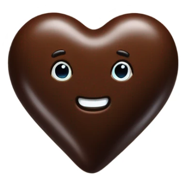 Poop emoji chocolate heart sticker