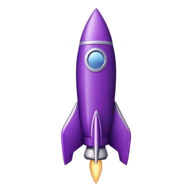 a simple purple rocket, monochromatic with some stars (precise 2), for my discord bot sticker
