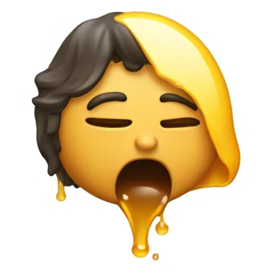 Guy throwing up honey sticker