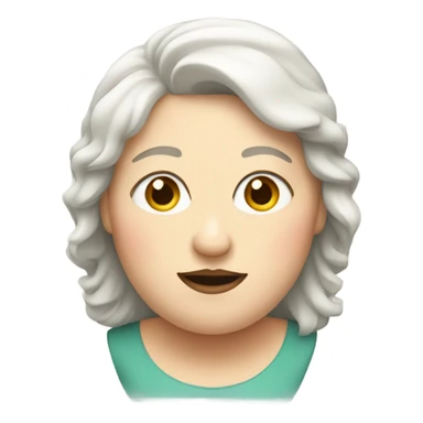 Fat white lady with a beard sticker