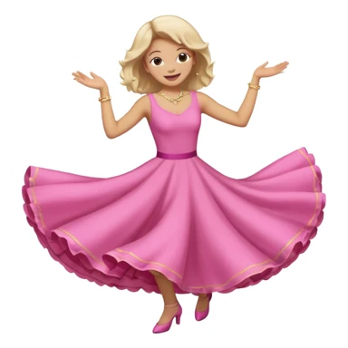 Bailarina rosada pero no de valet sino de bailes sticker