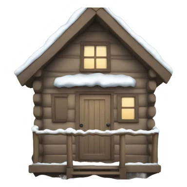 winter cabin sticker