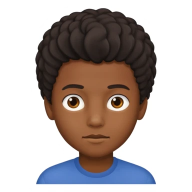 black boy with medium 4b hair  sticker
