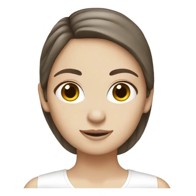 Dark brown hair white girl in a white car sticker