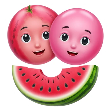 bubble gum and watermelon sticker