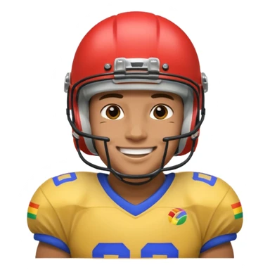 A LGBTQ football player sticker