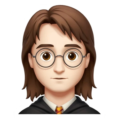 harry potter with long hair sticker