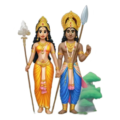Lord Ram and Sita sticker