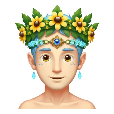 Fairy man celebrating life with third eye sticker