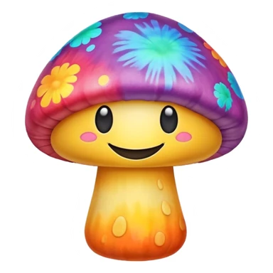Tie dye Smiling mushroom  sticker