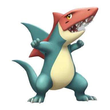 Sharpedo-Charmeleon-Gible-Larvitar-Fakémon Full Body sticker