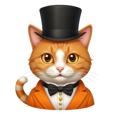 cat with a top hat and a monocle  sticker