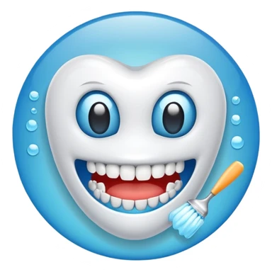 TEETH CLEANING icon in the rount sticker