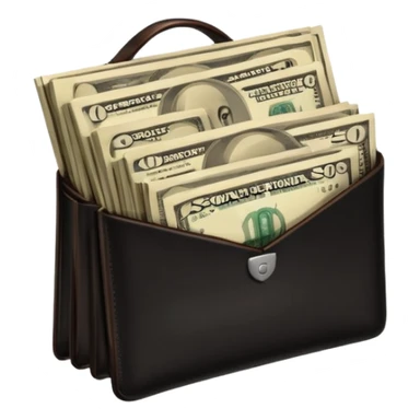 деньги в портфеле sticker