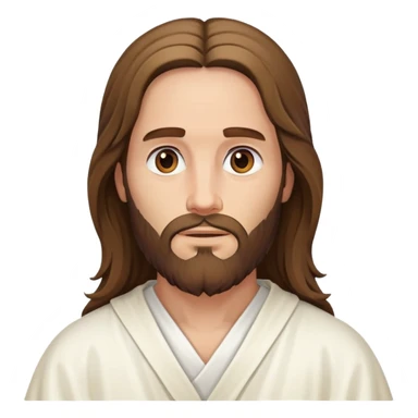 Jesus Christ with long hair and beard, wearing robes sticker