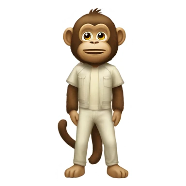 Gay person wearing a monkey costume standing inside of an Apple Store  sticker