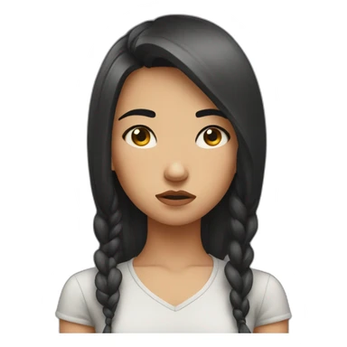 A sulking girl sticker