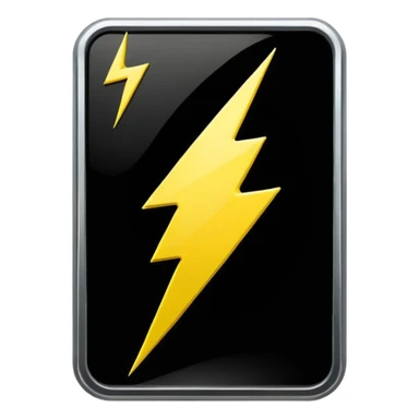 generic trading card, with a lightning bolt symbol, no text sticker