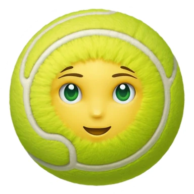 tennis ball with female gender sign sticker