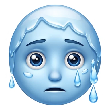Frozen icy sad face iOs emoji sticker